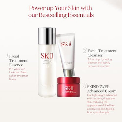 SK-II Youth Essentials Skin Care Set – Anti-Aging Facial Cleanser, Essence & Face Cream for Fine Lines & Uneven Texture (3-Piece) Avelisse