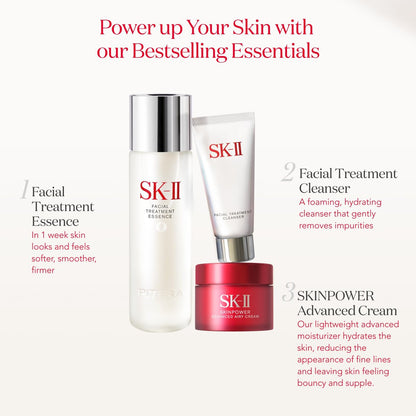 SK-II Youth Essentials Skin Care Set – Anti-Aging Facial Cleanser, Essence & Face Cream for Fine Lines & Uneven Texture (3-Piece) Avelisse