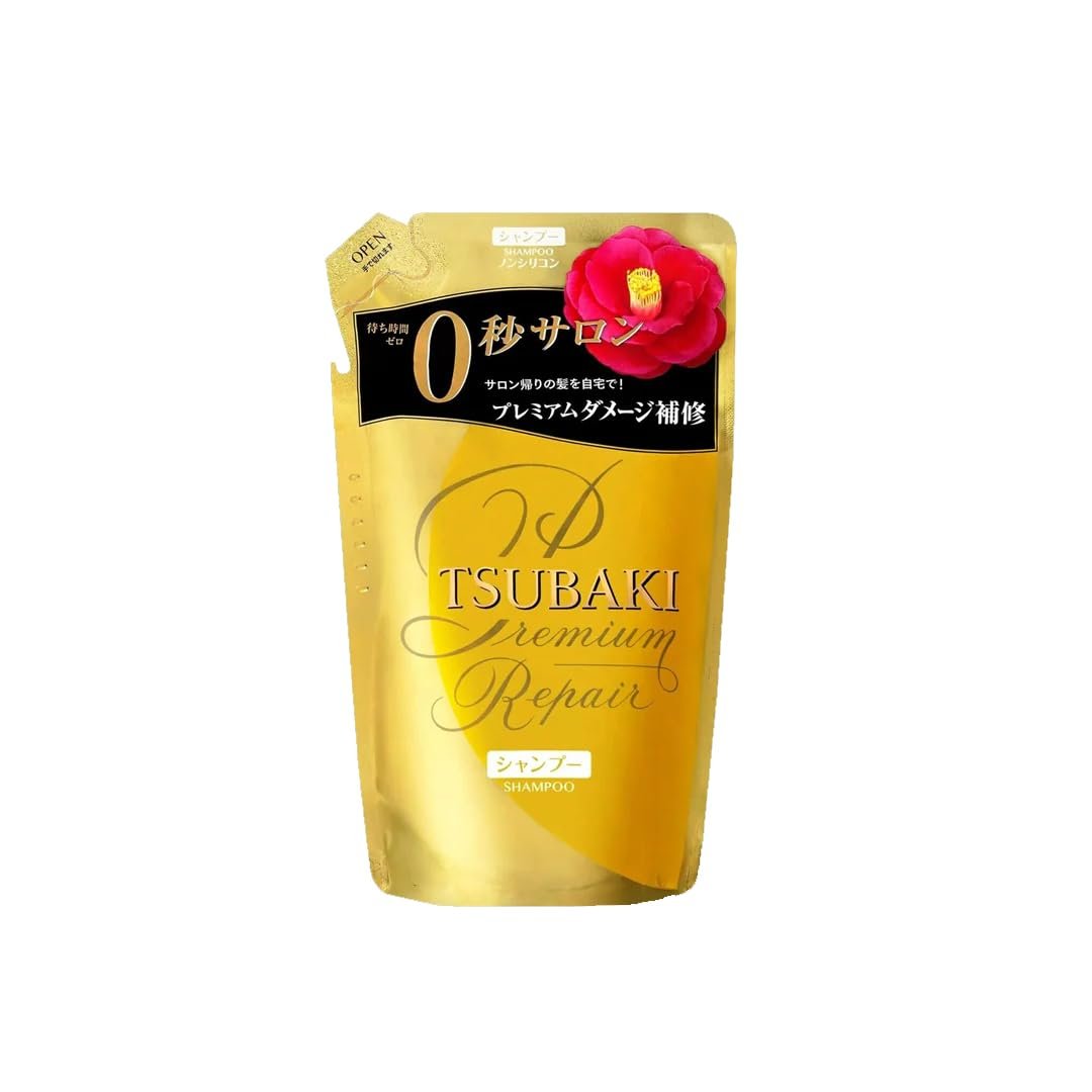 TSUBAKI Premium Repair Hair Shampoo Refill Pack - 330mL for Normal, Dry, or Fine Hair Avelisse