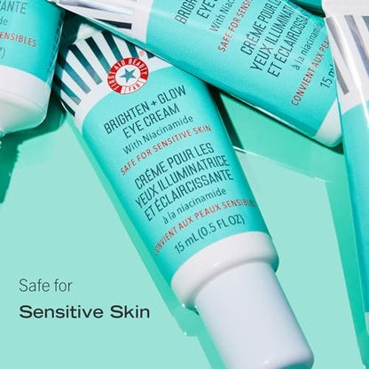First Aid Beauty Brighten + Glow Eye Cream with Niacinamide – Hydrating Eye Cream for Dark Circles & Instant Glow, Safe for Sensitive Skin, 0.5 oz Avelisse