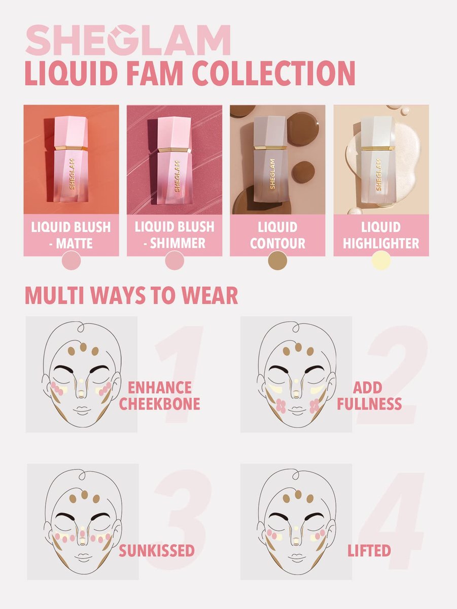 SHEGLAM Color Bloom Liquid Blush for Cheeks - Matte Finish Petal Talk - görsel 15