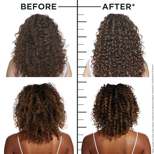 Garnier Fructis Hair Filler Moisture Repair Shampoo, Sulfate Free Shampoo for Curly, Wavy Hair with Hyaluronic Acid, 10.1 Fl Oz - görsel 4