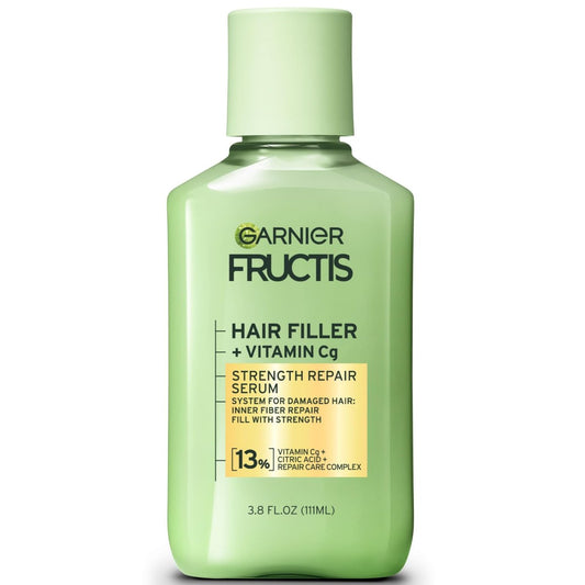 Garnier Fructis Hair Filler Strength Repair Serum Treatment with Vitamin Cg – 3.8 Fl Oz, Restores Weak, Damaged Hair & Split Ends