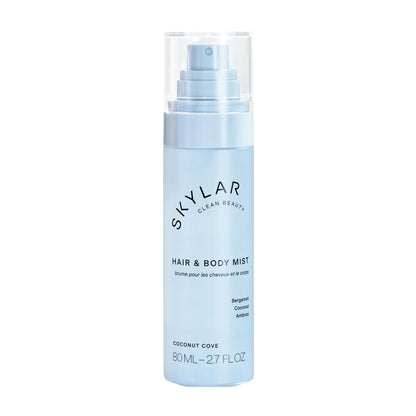 Skylar Coconut Cove Hair & Body Mist – Hypoallergenic, Vegan, Cruelty-Free Clean Fragrance for Sensitive Skin, 2.7 Fl Oz Avelisse