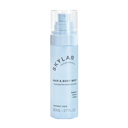 Skylar Coconut Cove Hair & Body Mist – Hypoallergenic, Vegan, Cruelty-Free Clean Fragrance for Sensitive Skin, 2.7 Fl Oz Avelisse