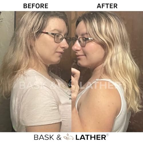 Bask & Lather Scalp Stimulator Hair Growth Oil - Cold Pressed Mint & Rosemary with Grapeseed for Hair Growth, Organic Natural Leave-In Treatment, All Hair Types, 2 Fl Oz Avelisse