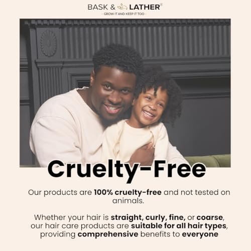 Bask & Lather Scalp Stimulator Hair Growth Oil - Cold Pressed Mint and Rosemary Blend with Grapeseed for Hair Growth, Organic Natural Leave-In, All Hair Types, 4 Fl Oz Avelisse