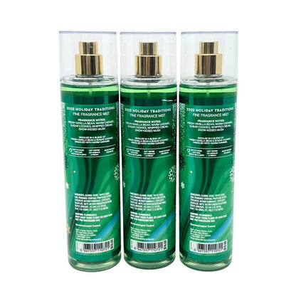 Bath & Body Works Vanilla Bean Noel Fine Fragrance Mist 8 oz (Lot of 3) - 2022 Version Avelisse