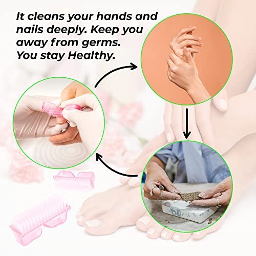 4-Piece Nail Brush Set for Daily Use – Fingernail Cleaning Brushes with Plastic Handle for Men and Women - görsel 6