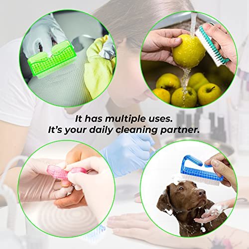 4-Piece Nail Brush Set for Daily Use – Fingernail Cleaning Brushes with Plastic Handle for Men and Women - görsel 4