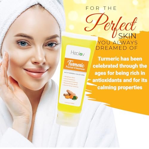 Herblov Turmeric Face Wash & Body Soap – Natural Anti-Aging Cleanser for Spots, Age Spots & Sun Damage - görsel 3