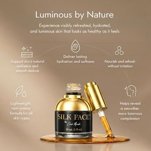 SILK FACE Elixir Serum by Coco March – Anti-Aging, Hydrating & Brightening Facial Moisturizer with Peptides and Amino Acids, 30ml (1 Fl Oz) Avelisse