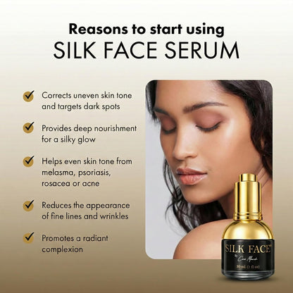 SILK FACE Elixir Serum by Coco March – Anti-Aging, Hydrating & Brightening Facial Moisturizer with Peptides and Amino Acids, 30ml (1 Fl Oz) Avelisse