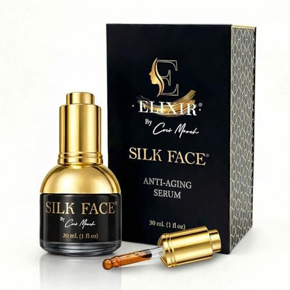SILK FACE Elixir Serum by Coco March – Anti-Aging, Hydrating & Brightening Facial Moisturizer with Peptides and Amino Acids, 30ml (1 Fl Oz) Avelisse