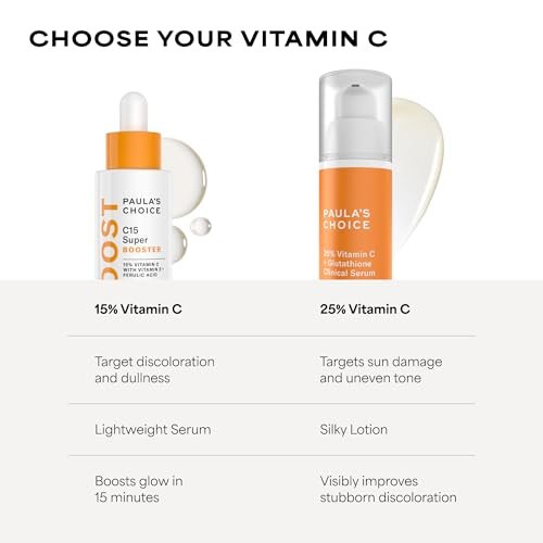 Paula's Choice 25% Vitamin C Serum with Glutathione & Antioxidants | Firming & Brightening Face Serum for All Skin Types | 1 oz Avelisse