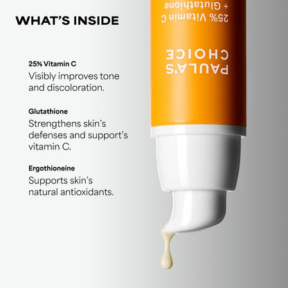Paula's Choice 25% Vitamin C Serum with Glutathione & Antioxidants | Firming & Brightening Face Serum for All Skin Types | 1 oz Avelisse