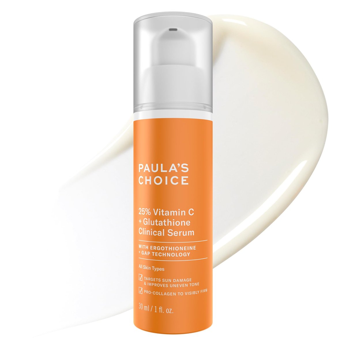 Paula's Choice 25% Vitamin C Serum with Glutathione & Antioxidants | Firming & Brightening Face Serum for All Skin Types | 1 oz Avelisse