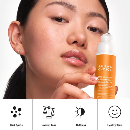 Paula's Choice 25% Vitamin C Serum with Glutathione & Antioxidants | Firming & Brightening Face Serum for All Skin Types | 1 oz Avelisse