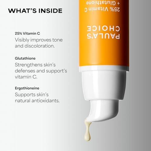 Paula's Choice 25% Vitamin C Serum with Glutathione & Antioxidants | Firming & Brightening Face Serum for All Skin Types | 1 oz Avelisse