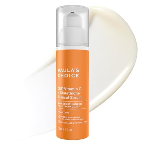 Paula's Choice 25% Vitamin C Serum with Glutathione & Antioxidants | Firming & Brightening Face Serum for All Skin Types | 1 oz Avelisse