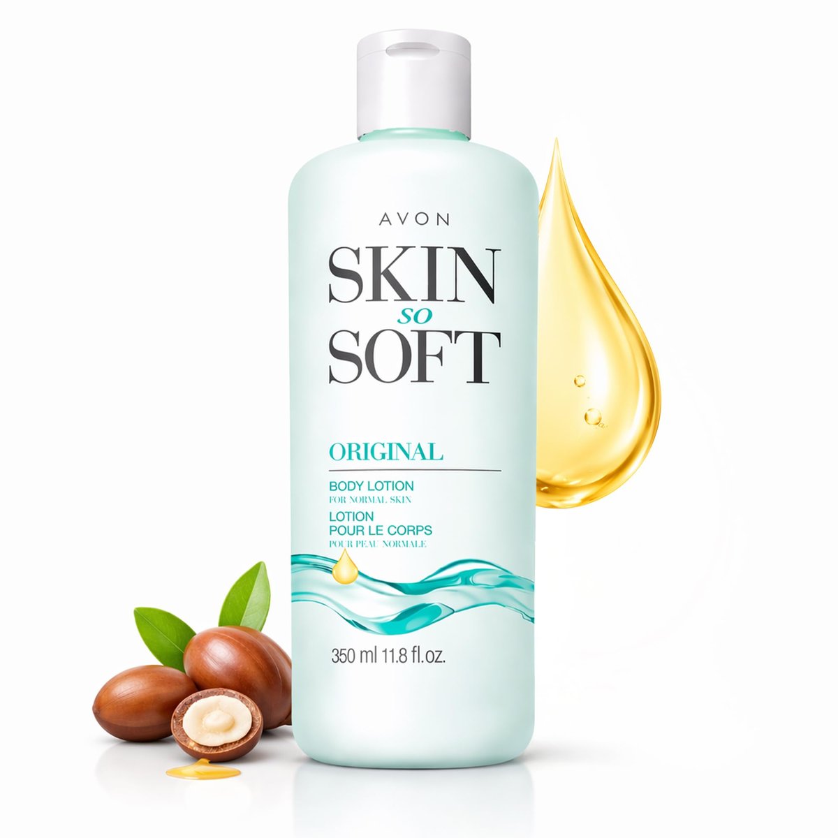 AVON Skin So Soft Original Body Lotion for Women - Paraben-Free Moisturizer with Jojoba Oil, Lightweight 24-Hour Hydration for Dry Skin, 11.8 fl oz Avelisse