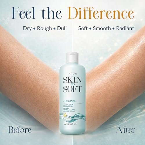 AVON Skin So Soft Original Body Lotion for Women - Paraben-Free Moisturizer with Jojoba Oil, Lightweight 24-Hour Hydration for Dry Skin, 11.8 fl oz Avelisse