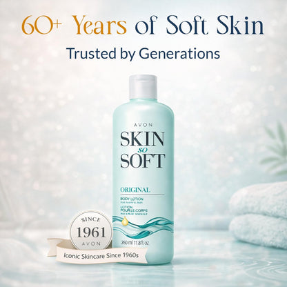 AVON Skin So Soft Original Body Lotion for Women - Paraben-Free Moisturizer with Jojoba Oil, Lightweight 24-Hour Hydration for Dry Skin, 11.8 fl oz Avelisse