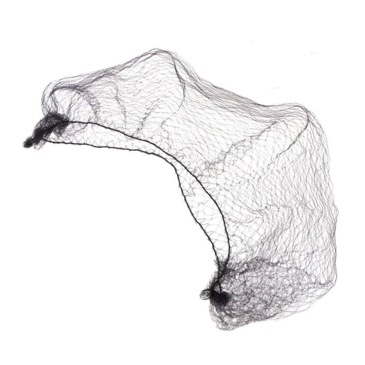 100 Pack 28 Inch Invisible Hair Nets - Elastic Edge Mesh Bun Cover for Sleeping, Kitchen, Food Service - görsel 1