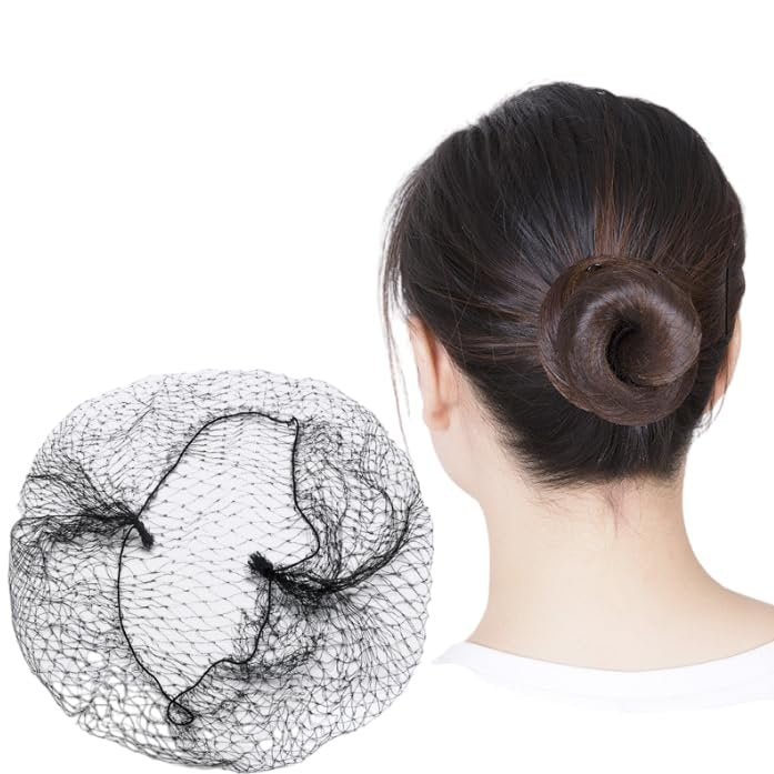 100 Pack 28 Inch Invisible Hair Nets - Elastic Edge Mesh Bun Cover for Sleeping, Kitchen, Food Service - görsel 3