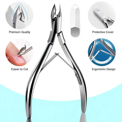 Cbiumpro 5-Pack Cuticle Trimmer Set – Professional Stainless Steel Manicure & Pedicure Tools Kit with Case