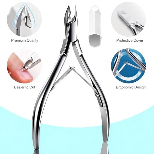 Cbiumpro 5-Pack Cuticle Trimmer Set – Professional Stainless Steel Manicure & Pedicure Tools Kit with Case - görsel 10