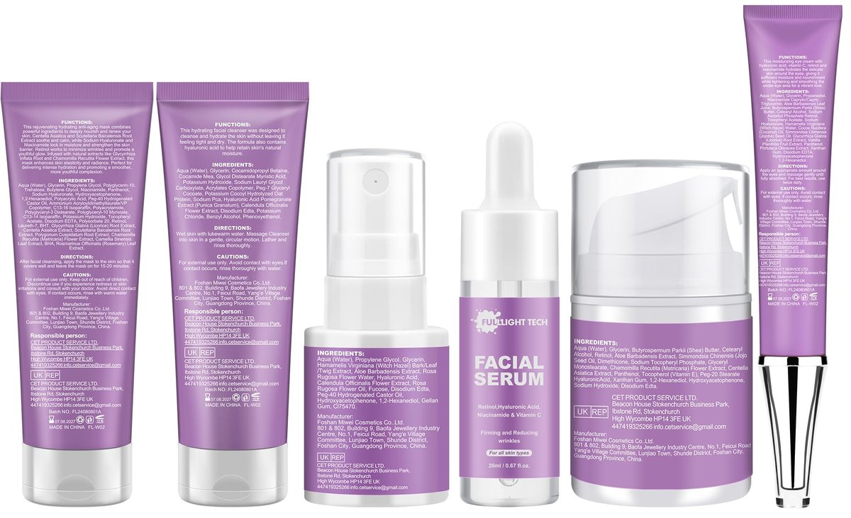 Anti-Aging Skincare Set - 6 Piece Korean Retinol Routine for Women & Teens Avelisse