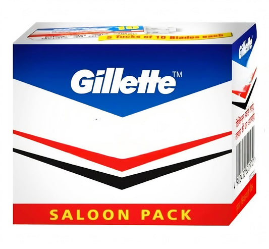 Gillette Saloon Double Edge Safety Razor Blades – 50 Pack