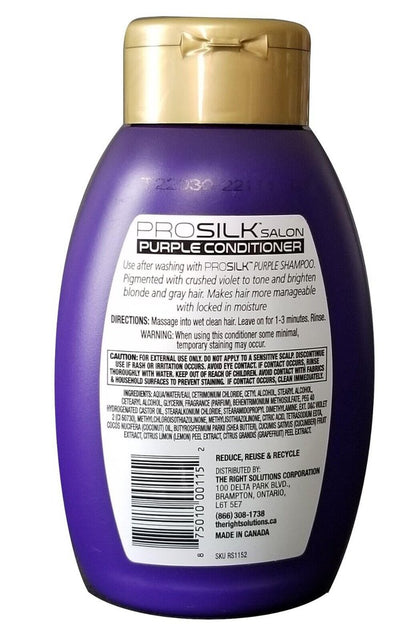 Pro Silk Body Salon Purple Conditioner – 7 Fl Oz (Pack of 2) for Color-Treated & Blonde Hair