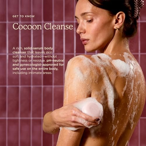 HANNI Cocoon Cleanse Serum with Shea Butter & Eucalyptus – Soap-Free Hydrating Body Wash & Shaving Cream (3.7 oz) Avelisse