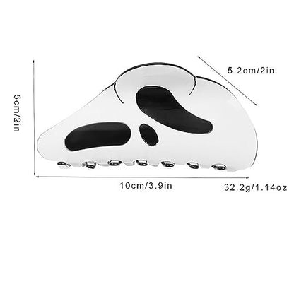 AUOCATTAIL Halloween Hair Claw Clip 2-Pack – Big Ghost Face Hairpin, Funny Ponytail Clip, Scream Grimaces Scary Styling Shark Hair Accessories
