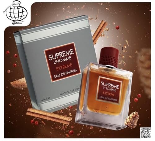 Fragrance World Supreme L'Homme Extreme Eau de Parfum for Men - 3.4 oz Long-Lasting Scent - görsel 4