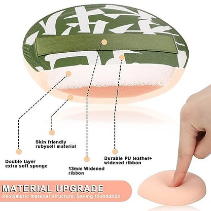 4 Pcs Korean Makeup Sponge Puff - Soft Teardrop Setting Powder Puff for Foundation, Concealer, Liquid, Cream & Powder - Large Size, Pink