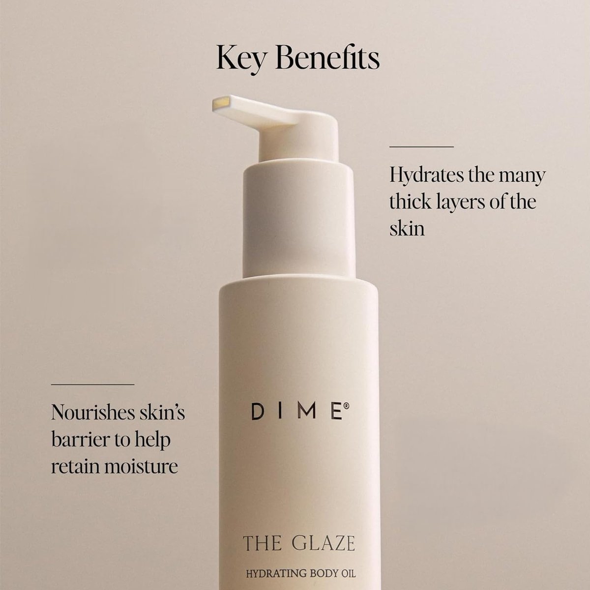DIME Beauty Glaze Body Oil – Fast-Absorbing Non-Greasy Dry Oil with Argan, Jojoba & Rosehip – Hydrating Body Glow – Vegan & Cruelty-Free – 4 oz / 120 ml Avelisse