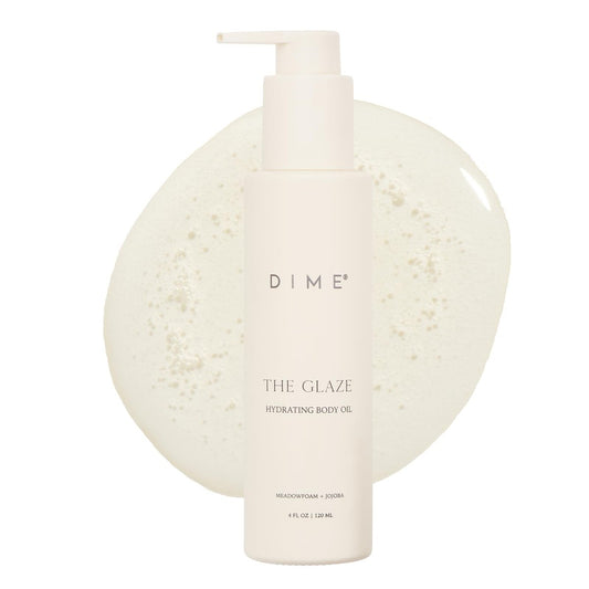DIME Beauty Glaze Body Oil – Fast-Absorbing Non-Greasy Dry Oil with Argan, Jojoba & Rosehip – Hydrating Body Glow – Vegan & Cruelty-Free – 4 oz / 120 ml Avelisse