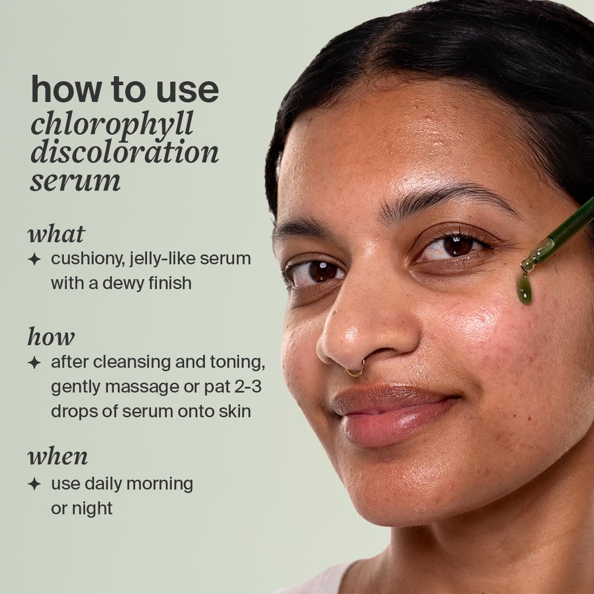 Cocokind Chlorophyll Discoloration Serum - Sensitive Skin Friendly Spot Fading Serum for Uneven Tone & Redness, 1 fl oz Avelisse