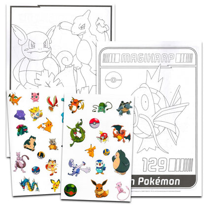 Pokemon Tattoos Party Favors Set - 70 Temporary Tattoos for Kids, Boys, Girls Plus Trading Cards, More | Pokemon Party Supplies Pack