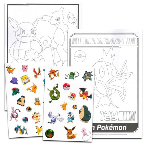 Pokemon Tattoos Party Favors Set - 70 Temporary Tattoos for Kids, Boys, Girls Plus Trading Cards, More | Pokemon Party Supplies Pack - görsel 4