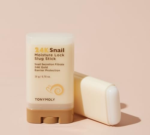 TONYMOLY 24K Snail Moisture Facial Stick 20g – Hydrating Multi Balm with Snail Mucin & 24K Gold for Glowing Skin, Anti-Aging Skincare, Moisture Barrier Protection, Korean Skincare Avelisse