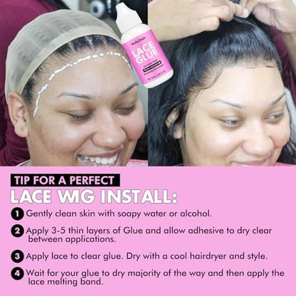 Dolahair Electric Hot Comb for Wigs & Lace Front Wigs - 10-Piece Set with Flat Iron Comb, Lace Melting Band & Wig Installation Kit Avelisse