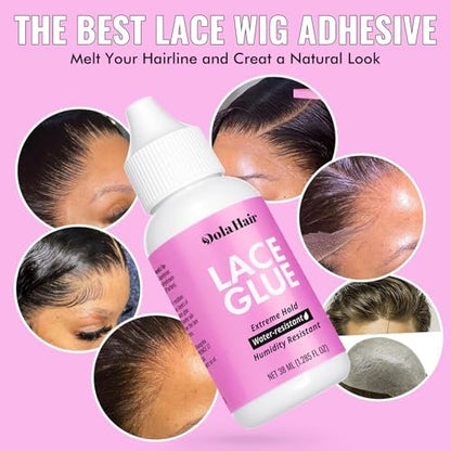 Dolahair Electric Hot Comb for Wigs & Lace Front Wigs - 10-Piece Set with Flat Iron Comb, Lace Melting Band & Wig Installation Kit Avelisse
