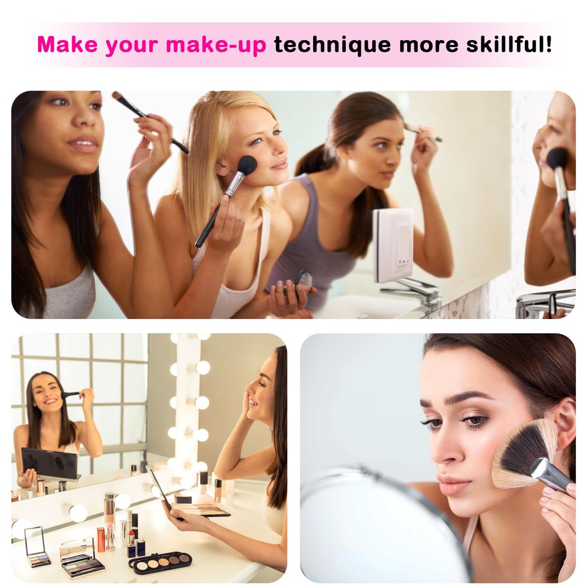 3D Makeup Practice Board - Silicone Face Mannequin with Brushes, Eyebrow Pencils, Eyelashes, Bag & Remover Towel - görsel 13