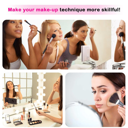 3D Makeup Practice Board - Silicone Face Mannequin with Brushes, Eyebrow Pencils, Eyelashes, Bag & Remover Towel