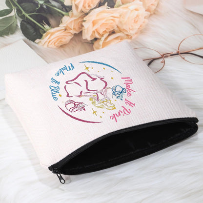 POFULL Fairy Tale Inspired Make It Pink Make It Blue Cosmetic Bag - Sleeping Princess Gift (Make It Pink Bag)