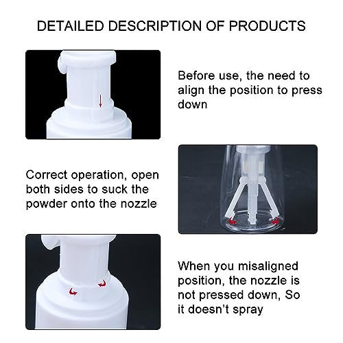 Refillable Barber Powder Bottle Spray – Empty Talc Applicator for Salon & Home Use, 4.7 oz White - görsel 10